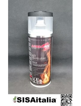 Vernice smalto spray alte temperature 400 ml Ambro-Sol, V400TEMP.1 nero opaco.