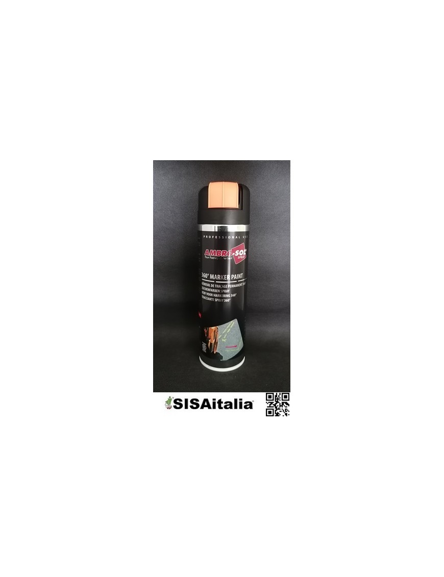 Tracciante spray 360 gradi 500 ml Ambro-Sol, V403ARANCIOF arancio fluorescente.