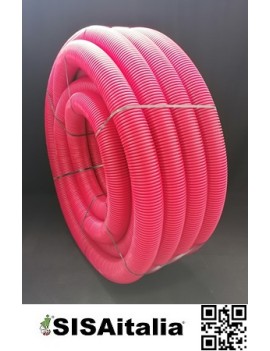 Tubo flessibile doppia parete per cavidotto colore rosso, Ø 125 mm.