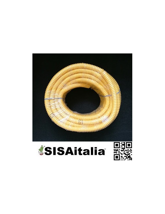 Guaina in PVC spiralata plastificata gialla, Ø 20 mm.