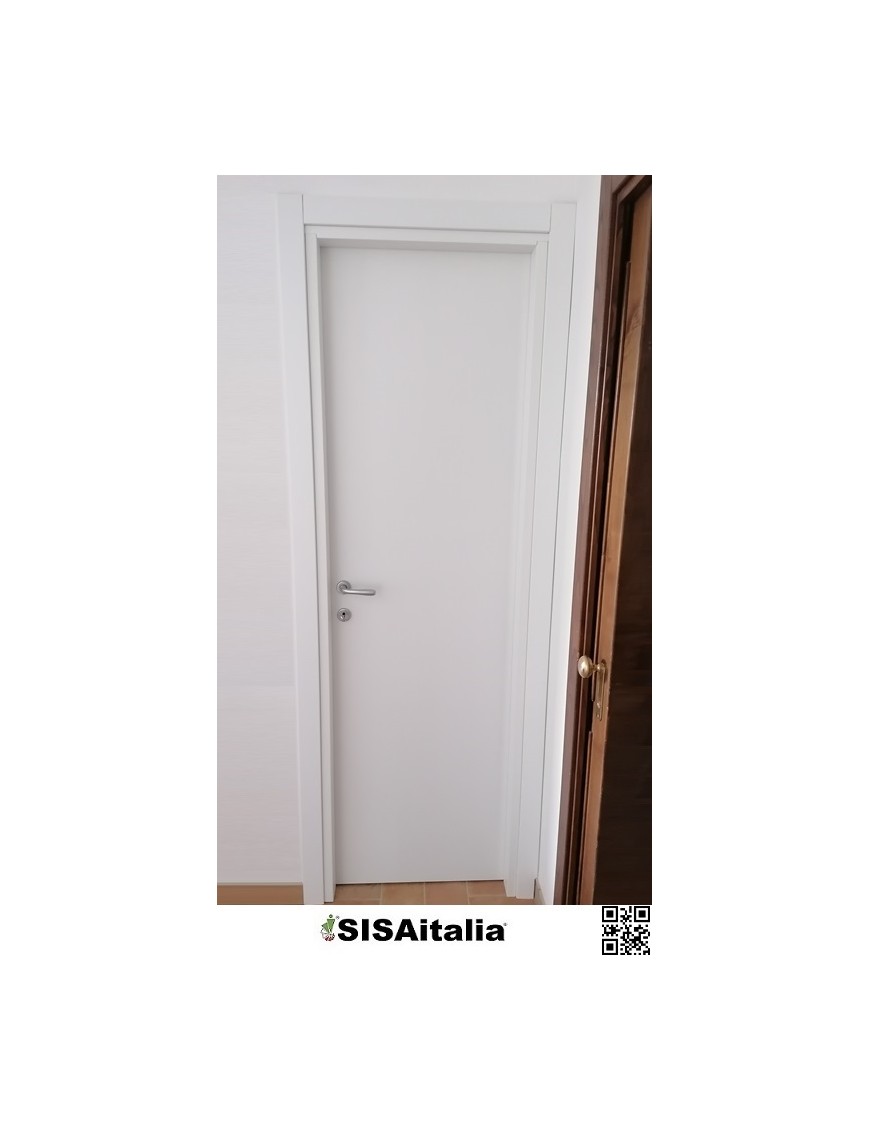 Porta interna reversibile in laminato bianco opaco, 60x210 cm.