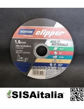 Disco da taglio multiuso forma 41 Norton Clipper Ø 125 mm, 1,0x22,23 mm.