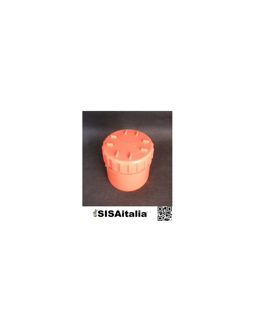 Tappo di chiusura per tubo pvc arancio Ø 63 mm.