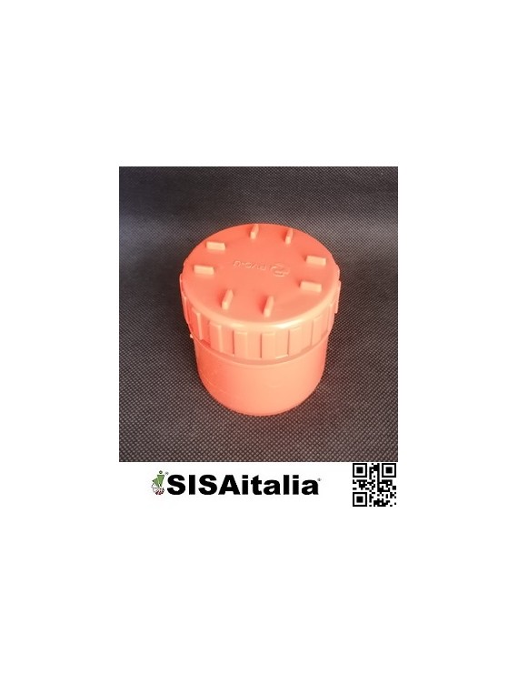 Tappo di chiusura per tubo pvc arancio Ø 63 mm.