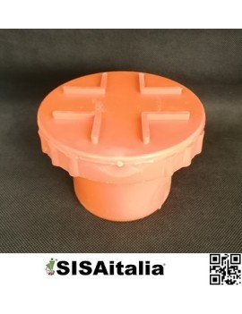 Tappo di chiusura per tubo pvc arancio Ø 80 mm.