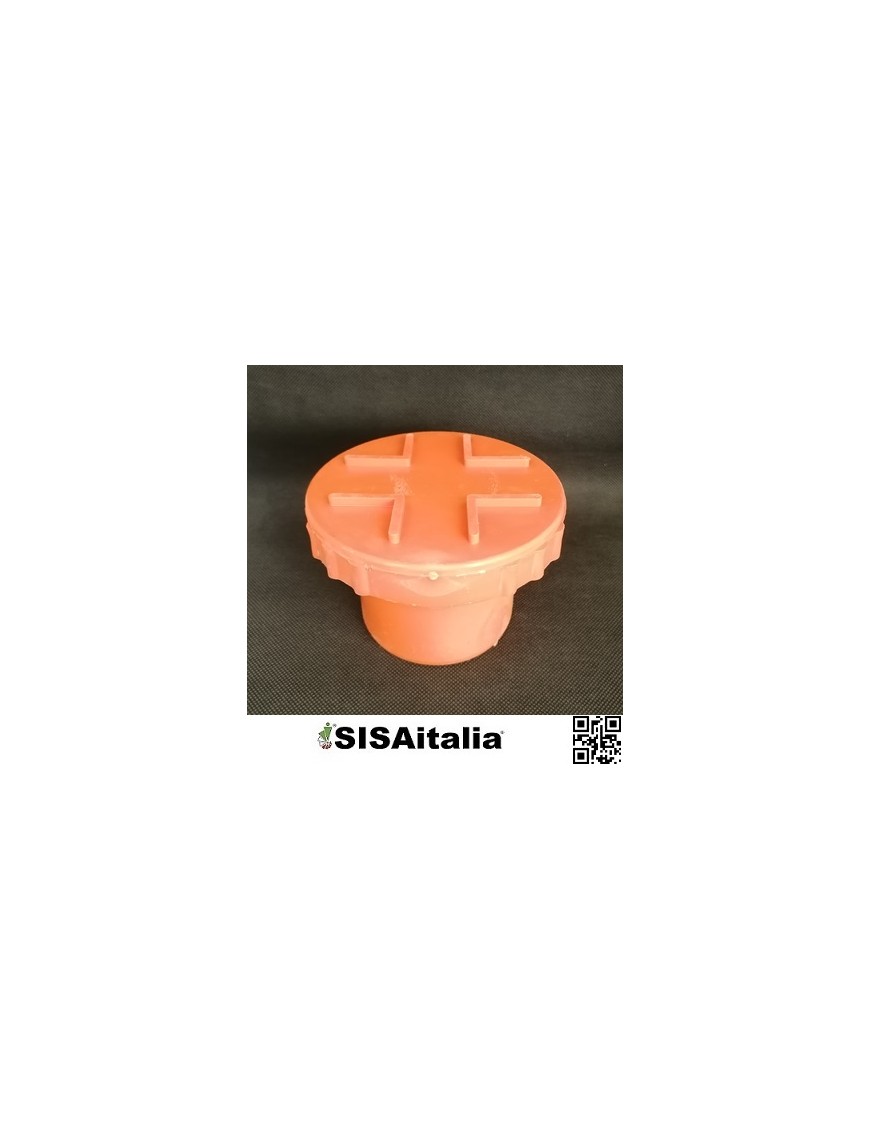 Tappo di chiusura per tubo pvc arancio Ø 80 mm.