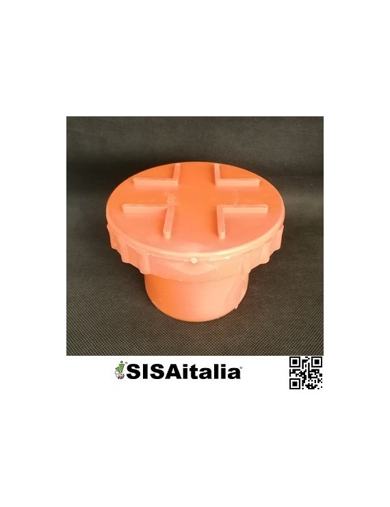 Tappo di chiusura per tubo pvc arancio Ø 80 mm.