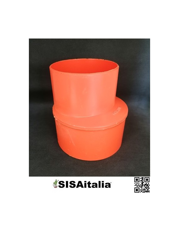 Raccordo pvc arancio riduzione Ø 125-110 mm.