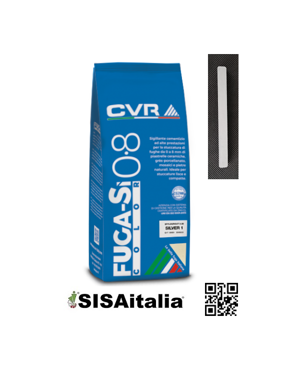 Sigillante cementizio ad alte prestazioni Fuga-sì 0-8 mm 040349 Cvr 3 kg, colore argento 1.