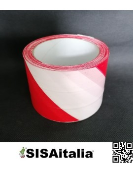 Nastro segnaletica bianco e rosso 7 cm x 200 m.