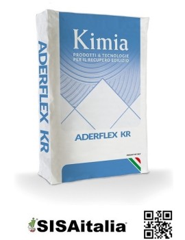 Adesivo cementizio in polvere per piastrelle 25 kg 020089 Aderflex KR C2TE S1 Kimia, bianco.