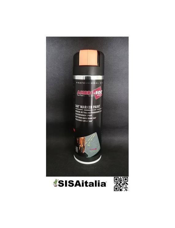 Tracciante spray 360 gradi 500 ml Ambro-Sol, V403ARANCIOF arancio fluorescente.