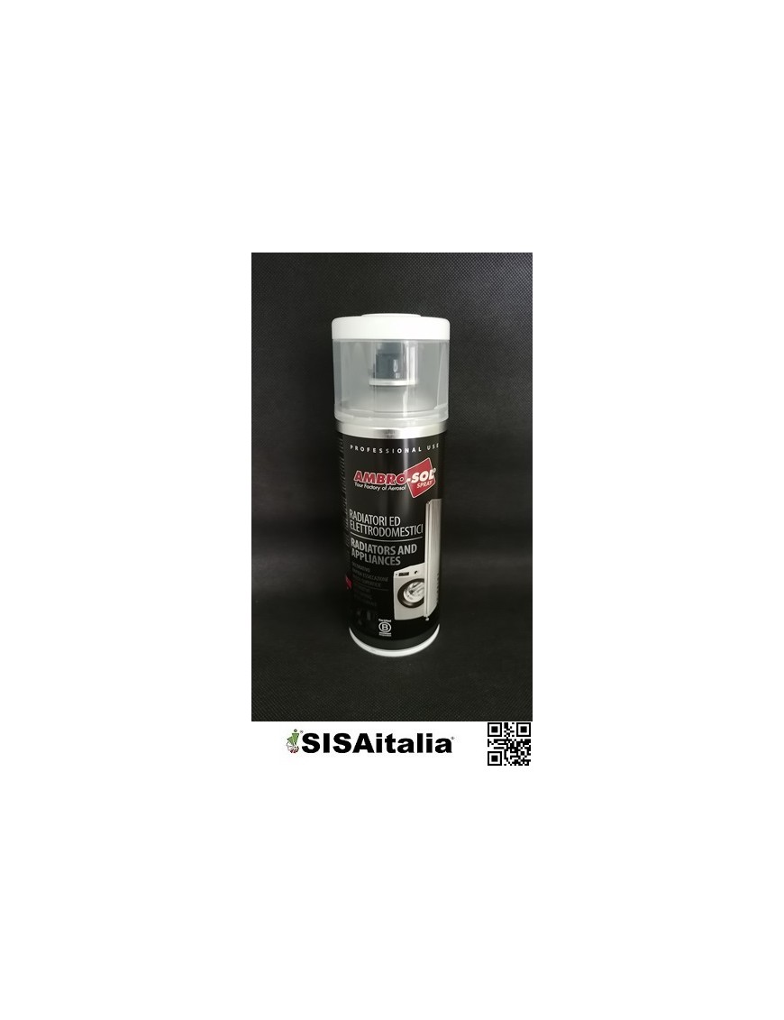 Vernice smalto radiatori ed elettrodomestici 400 ml Ambro-Sol, V400RAD.2 bianco lucido.