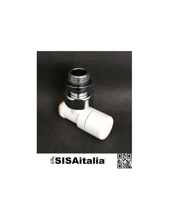 Detentore a squadra bianco RAL 9010 Sr Ovus 0463, 1/2 x 24/19.