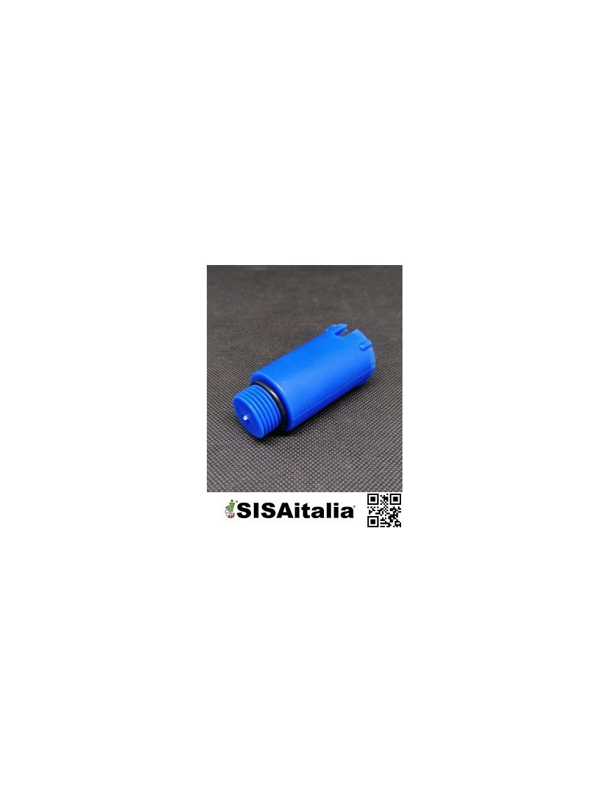 Tappo prova impianto con o-ring in polipropilene sisaplast 1/2 blu.