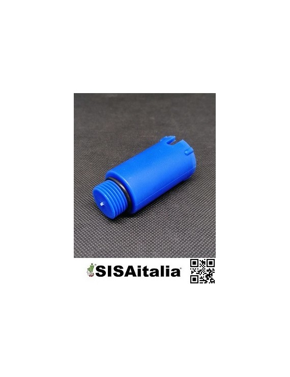 Tappo prova impianto con o-ring in polipropilene sisaplast 1/2 blu.