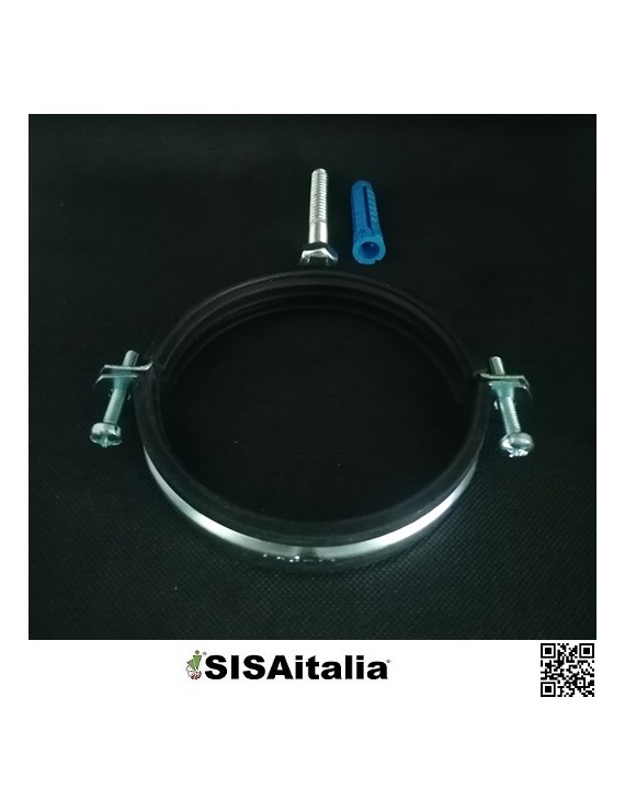 Collare isofonico con attacco doppio m8-m10 con tassello 84820 oter Ø 108-114 mm.