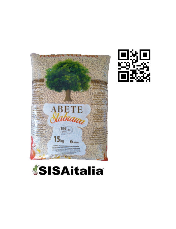 Pellet stabrawa 100% abete bianco  en plus a1 15 kg.