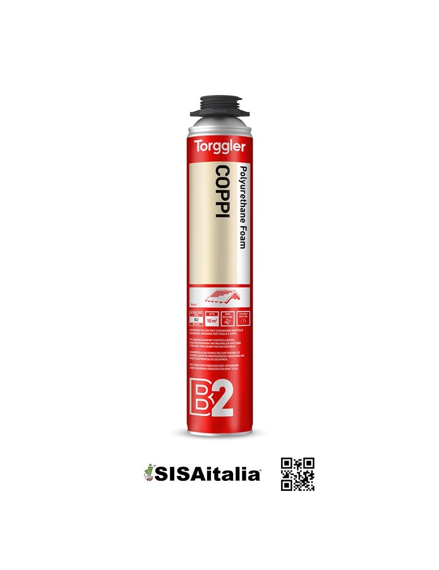 Schiuma poliuretanica monocomponente Coppi 750 ml 006909 Torggler, versione pistola.