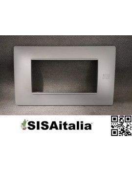 Placca flexa in tecnopolimero serie neutri 4 moduli Simon Urmet 11804.AN, antracite.