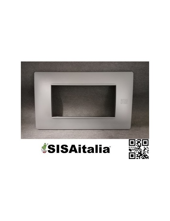 Placca flexa in tecnopolimero serie neutri 4 moduli Simon Urmet 11804.AN, antracite.