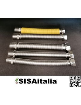 Kit allacciamento caldaia acqua 1/2-3/4 gas 3/4 con flex senza rivestimento L 200-400 mm