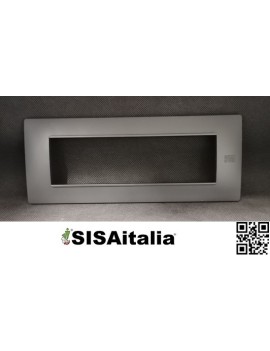 Placca flexa in tecnopolimero serie neutri 7 moduli Simon Urmet 11807.AN, antracite.