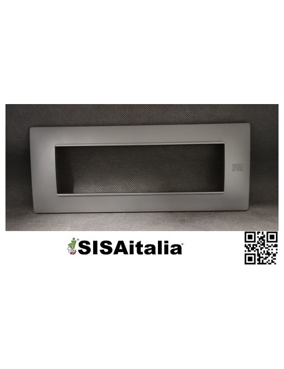 Placca flexa in tecnopolimero serie neutri 7 moduli Simon Urmet 11807.AN, antracite.