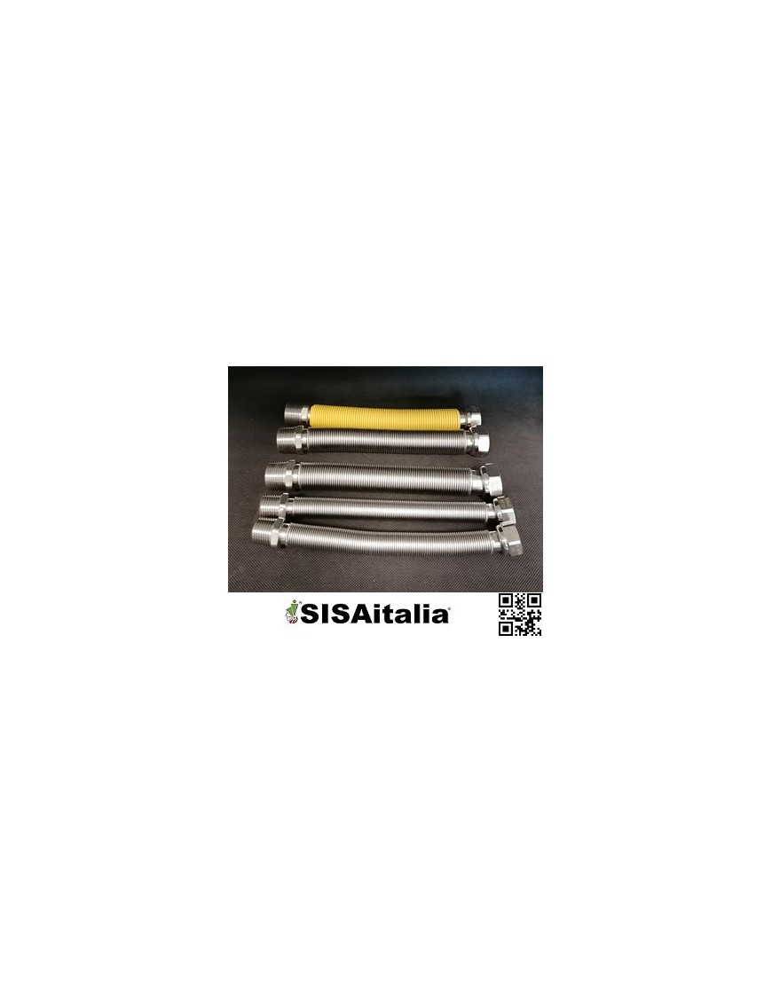 Kit allacciamento caldaia acqua 1/2-3/4 gas 3/4 con flex senza rivestimento L 200-400 mm