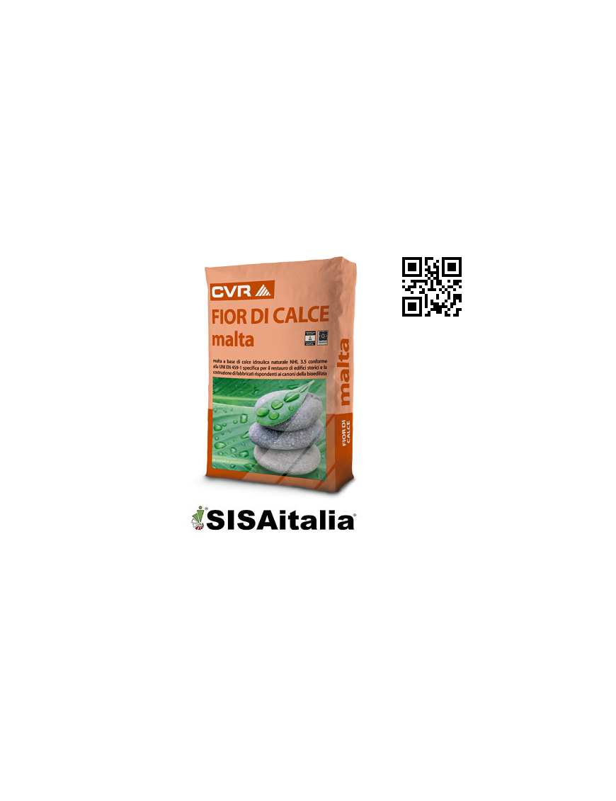 Malta naturale di sola calce colore nocciola, fior di calce CVR 25 kg.