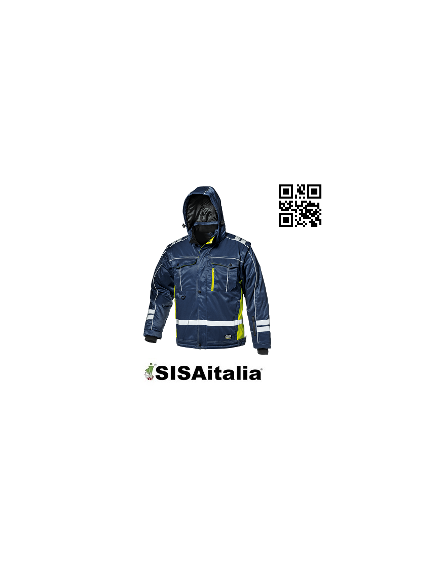 Giacca grizzly colore blu/inserti gialli MC4711PN taglia M.