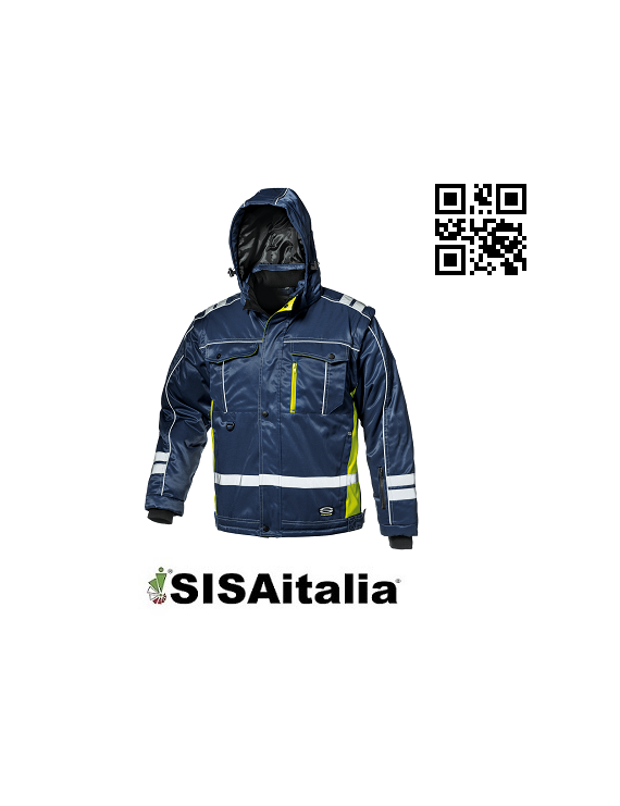 Giacca grizzly colore blu/inserti gialli MC4711PN taglia M.