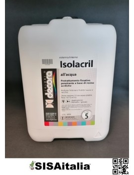 Primer all'acqua a base di resine acriliche colori decora pdic0050 isolacril 5 lt.